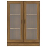 thumbnail of vidaXL Vitrinenschrank Braun Eiche-Optik 82,5x30,5x115cm Holzwerkstoff