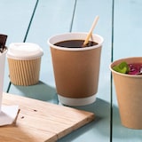 thumbnail of greenbox - Coffee to go Becher aus Pappe, doppelwandig, 200 ml / 8 oz, Ø 80 mm, braun, 25 St.