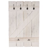 thumbnail of Wandgarderobe HWC-D13, Garderobe Garderobenpaneel, 6 Haken 91x60cm ~ weiß shabby