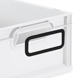 thumbnail of PROREGAL SuperSparSet 10x Eurobox NextGen Color mit Scharnierdeckel & Verschlüssen, HxBxT 32x30x40cm, 30L, Grau, Griffe schwarz zu, Eurobehälter