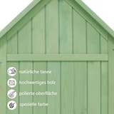 thumbnail of Merax Gerätehaus Gartenschrank Geräteschuppen Geräteschrank，118 x 54 x 173 cm, auch für kleine Gärten geeignet, Grünes, PVC-Dach