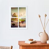 thumbnail of Relaxdays Bilderrahmen, Wandaufhängung, Galerierahmen für 4 Fotos in 18x13, Fotocollage Familie, HxB 44x33,5 cm, weiß