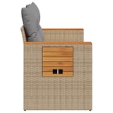 thumbnail of vidaXL Gartensofa mit Kissen 2-Sitzer Beige Poly Rattan