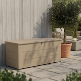 thumbnail of Coffre de rangement 800L pour extérieur  – Acier galvanisé couleur taupe