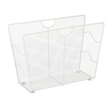 thumbnail of Relaxdays Zeitungsständer Metall, Zeitschriftenständer freistehend, Mesh, Wohnzimmer und WC, HBT: 27 x 39 x 17 cm, weiß