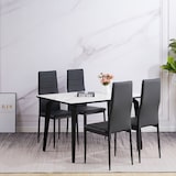 thumbnail of Albatros Esszimmerstühle MILANO 6er Set, Schwarz - Polsterstuhl mit Kunstleder-Bezug, Modernes Stilvolles Design am Esstisch - Küchenstuhl Stuhl