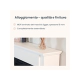 thumbnail of Vrijstaande LED elektrische haard 26' Mat Wit - Licht Eiken - FONTE