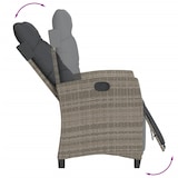 thumbnail of vidaXL Tuinstoelen 2 st verstelbaar met voetensteun poly rattan grijs
