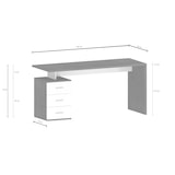 thumbnail of Web Furniture NEW SELINA Scrivania 160cm bianco lucido