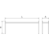 thumbnail of MOBINOX-Eenvoudige desktopplank 1391x391x677 mm.