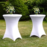 thumbnail of 10er Set Stehtischhusse Stretch weiß Ø 80 cm Tischhusse