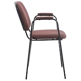 thumbnail of Lot de 4 Chaises de visiteur Ken Pro en tissu avec accoudoirs Marron