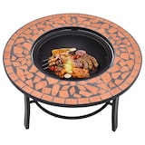 thumbnail of vidaXl Feuerstelle Mosaik Keramik Terracotta 68 cm