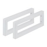 thumbnail of Relaxdays Wandkonsole, 2er Set, 40 cm, Stahl, Regalhalter für Waschtisch & Wandregal, rechteckige Regalkonsole, weiß