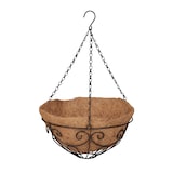 thumbnail of Relaxdays Blumenampel 3er Set, Metallkorb & Kokoseinlage, H x D: 48 x 31 cm, Hängepflanzen, innen & außen, braun/schwarz