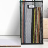 thumbnail of Relaxdays Stehsammler Metall, DIN A4, Stehordner breit, Mesh, Zeitschriftensammler Büro, HBT: 32 x 16 x 24,5 cm, schwarz