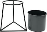 thumbnail of DanDiBo Blumenhocker mit Topf Metall Schwarz S 25 cm Blumenständer 96052 Blumensäule Modern Pflanzenständer Pflanzenhocker