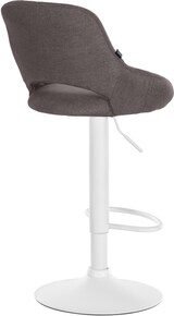 thumbnail of Barhocker SEGAD - Stoff Dunkelgrau 46.5x48x85 cm Weiß | Barstuhl Mit Lehne Tresenhocker Tresenstuhl Kneipenhocker Kneipenstuhl