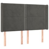 thumbnail of vidaXL LED Kopfteil Dunkelgrau 147x16x118/128 cm Samt