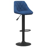 thumbnail of vidaXL Barhocker Blau Samt