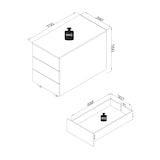 thumbnail of VCM Rollcontainer Dalosa Anthrazit / Honig-Eiche H. 55 x B. 39 x T. 70 cm