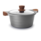 thumbnail of Lacor Stilo 27324- Casserole avec couvercle en verre, bouton et poignée soft touch. Convient pour les plaques à induction. Gris, 24 cm