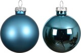 thumbnail of 6 Weihnachtskugeln Glas 8cm matt & glänzend Christbaumkugeln Weihnachtsbaumkugeln Groß Christbaumschmuck Weihnachtsbaumschmuck Deko Folkloreblau
