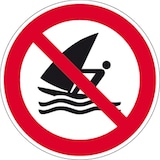Windsurfen ist verboten.