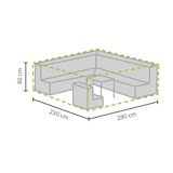 thumbnail of Buitenhoes voor tuinset, grijs, rechthoekig, 280 cm x 230 cm x 80 cm