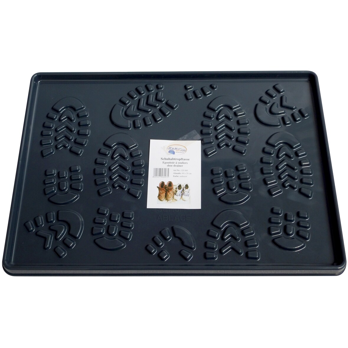 Schmitt Schuhbedarf Schuh-Abtropfschale 49x35cm anthrazit