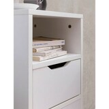 thumbnail of Nachtkonsole WL5.700 31x43x31cm Weiß Matt 1 Schublade und Ablagefach, Weisse Nachtkommode mit Stauraum, Nachttisch Schlicht Modern, Nachtschränkchen