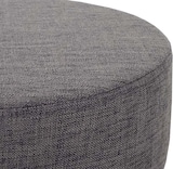 thumbnail of Hocker höhenverstellbar und drehbar | Sitzhöhe 43-55cm | Durchmesser 35cm | Textil | Grau | Sitzhocker Schminkhocker