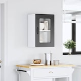 thumbnail of vidaXL Küchen-Hängeschrank mit Glastür Kalmar Schwarz Holzwerkstoff