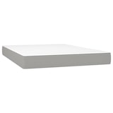 thumbnail of vidaXL Boxspringbett mit Matratze & LED Hellgrau 140x190 cm Stoff