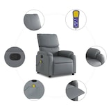 thumbnail of vidaXL Massagesessel Relaxsessel Grau Kunstleder