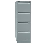 thumbnail of BISLEY Hängeregistraturschrank mit Schloss aus Metall in silber, 4 Schubladen, einbahnig - Hängeregisterschrank abschließbar, Hängeregistratur für