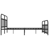 thumbnail of vidaXL Bedframe met hoofd- en voeteneinde metaal zwart 183x213 cm