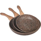 thumbnail of CS KOCHSYSTEME, STEINFURT Bratpfanne Ø 20 cm, braune Antihaftbeschichtung, Soft-Touch-Griff in Holzoptik, einzeln