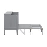 thumbnail of Vertikales Klappbett 140x200 mit Lattenrost, platzsparendes Wandbett, Hochschrank-Design, multifunktional, robust, einfach bedienbar, Grau