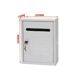 thumbnail of Buzon exterior blanco de metal para paqueteria correo de pared KMT