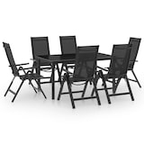 thumbnail of Helloshop26 - Conjunto de comedor para jardín exterior de 7 piezas de aluminio antracita 02_0013915
