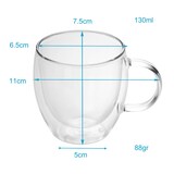 thumbnail of Intirilife 4x Doppelwandiges Thermo Glas Set in 100 - 150ml - Mundgeblasen isoliert für Latte Macchiato, als Teeglas oder Kaffeeglas