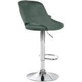 thumbnail of Banco alto Milet Veludo verde/cromo