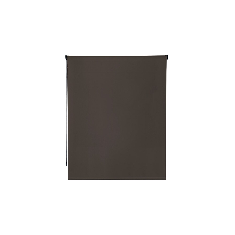 Rocada cortina enrollable 140cm largo x 140cm alto  - cortina color antracita bronce con mecánico negro