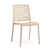 thumbnail of 4er-Set stapelbare Stühle aus Polypropylen mit Glasfasern für Garten oder Innenbereich, wasserabweisend und widerstandsfähig  - SOLE - Creme