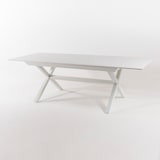thumbnail of Mesa para exterior extensible de 170 cm a 240 cm, Aluminio color blanco, Tamaño: 170/240x98x76 cm