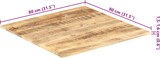 thumbnail of vidaXL Tischplatte Massivholz Mango 15-16 mm 80x80 cm