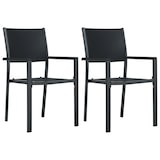 thumbnail of vidaXL Gartenstühle 2 Stk. Schwarz Kunststoff Rattan-Optik