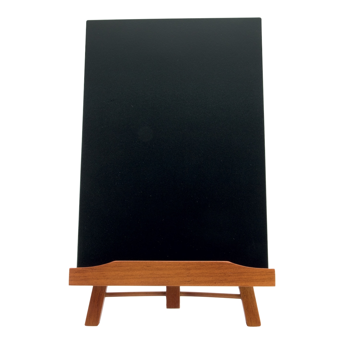 Securit® Tafelstandaard - Hout met gelakte mahonie afwerking - Inclusief A4 krijtbord