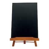 thumbnail of Securit® Tafelstandaard - Hout met gelakte mahonie afwerking - Inclusief A4 krijtbord
